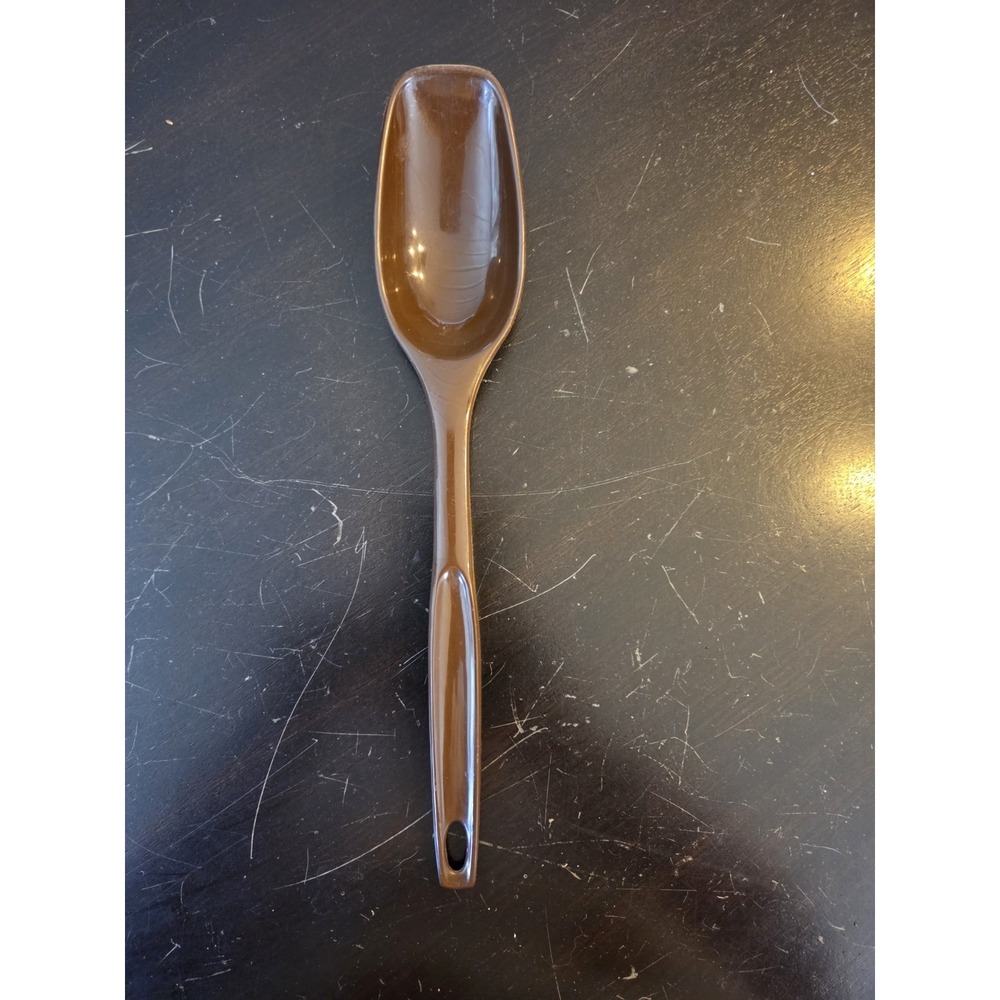 Vintage‎ Foley Brown  Nylon Solid Serving Spoon USA 11" Cooking Utensil
